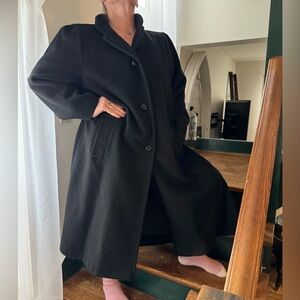 Elegant Black Women's Wool Trench Coat 12